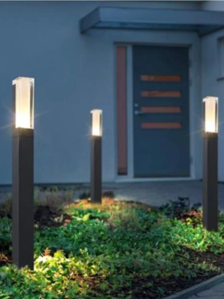 

New Style Waterproof LED Garden Lawn Lamp Modern Aluminum Pillar Light Outdoor Courtyard villa landscape lawn bollards light