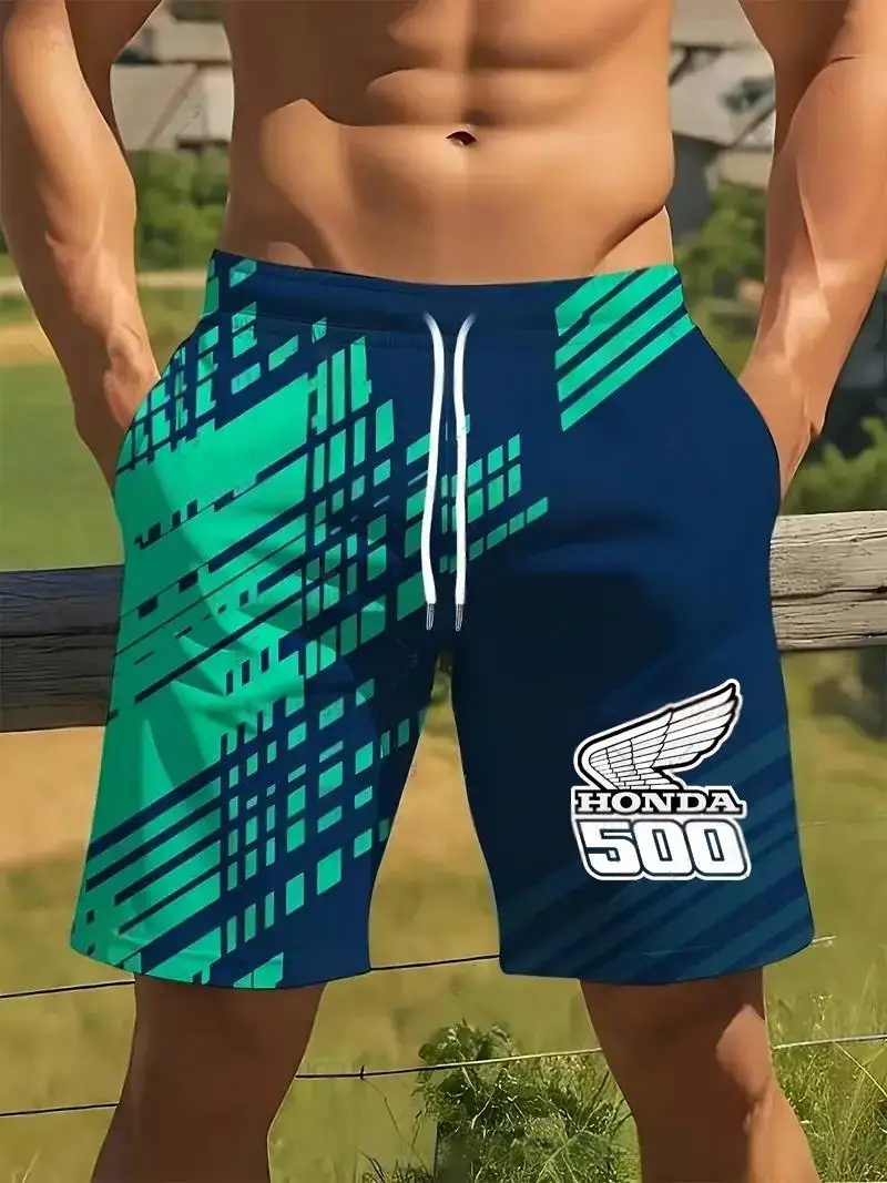 الصيف 3D الطباعة ركوب الدراجات النارية السراويل التجفيف السريع تنفس قصيرة الأكمام الرياضة للرجال والنساء هوندا ركوب السراويل