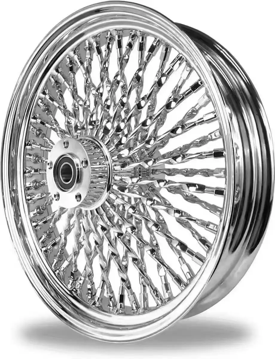 New Steel Wire Aluminum Alloy Motorbike Rims 16 18 19 20 21 23 Inch Chrome Front Rear Set For Retrofit/Upgrade