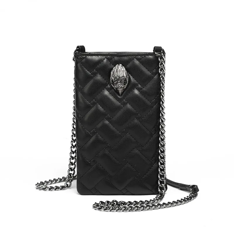 2024 New Trendy Women's Bag with Herringbone Chain Shoulder Bag, Crossbody Bag, Eagle Head, and Phone Bag