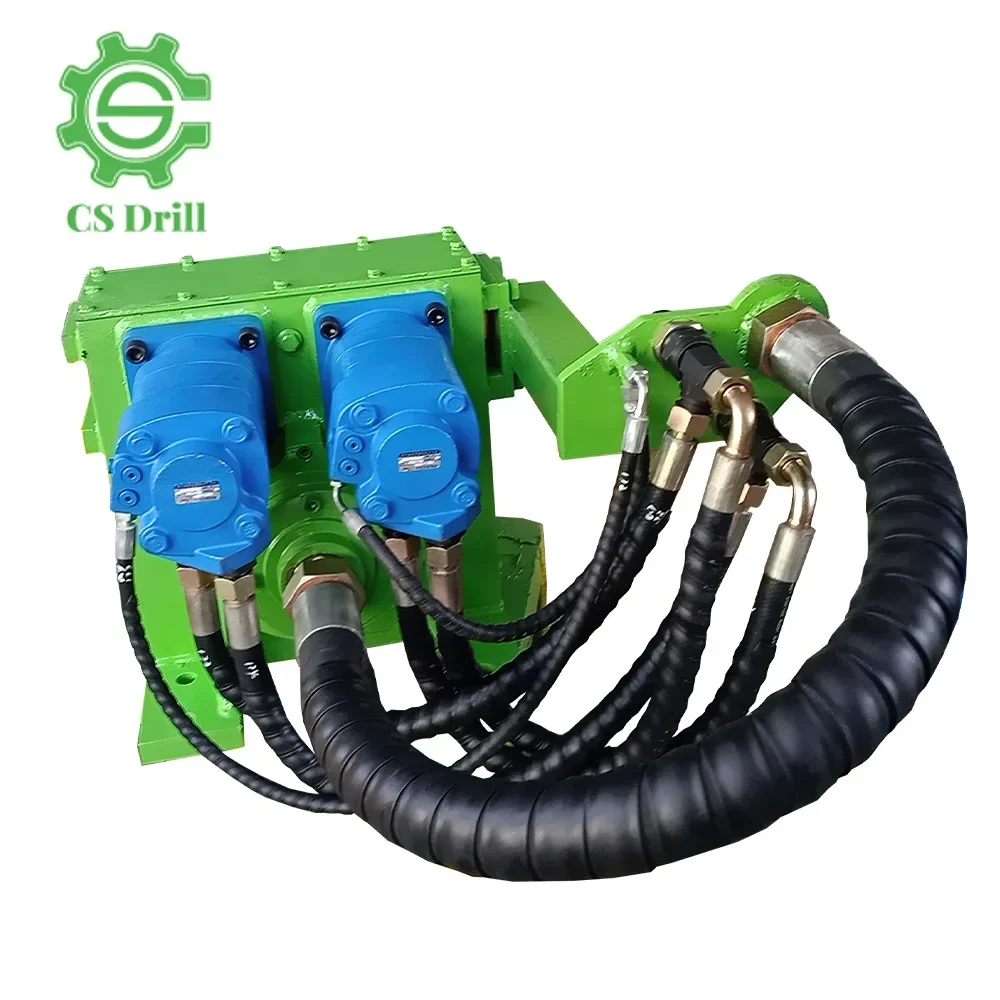 High Quality Drill Head Pneumatic DTH Hydraulic Drilling Rig Power Head Drilling Rig Rotating Accessories