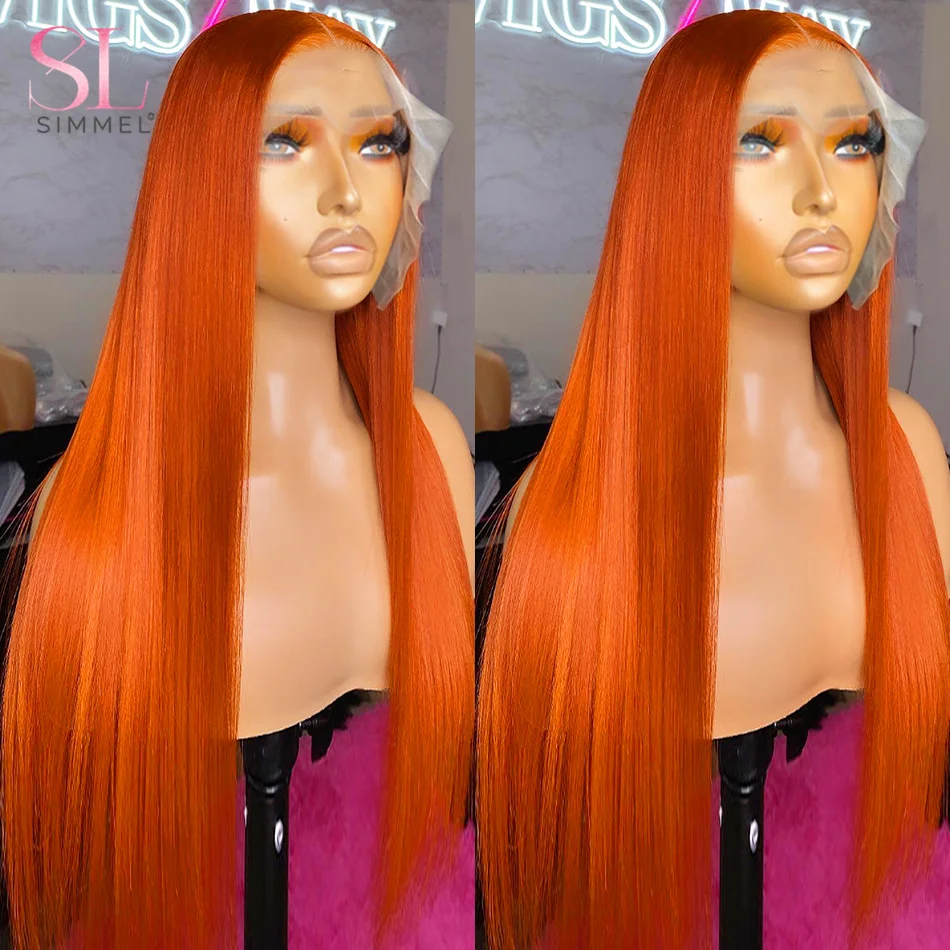 Ginger Orange Lace Front Wig 13x4 Lace Frontal Wig Colored Human Hair Wigs HD Lace Frontal Wig Colored Wigs For Black Women