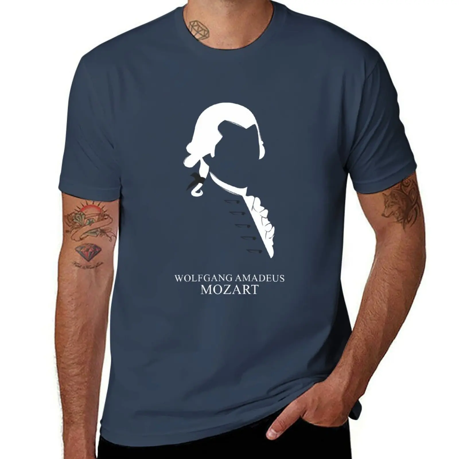 

Wolfgang Amadeus Mozart T-Shirt Casual Fashion Short Sleeve Cotton T-Shirt