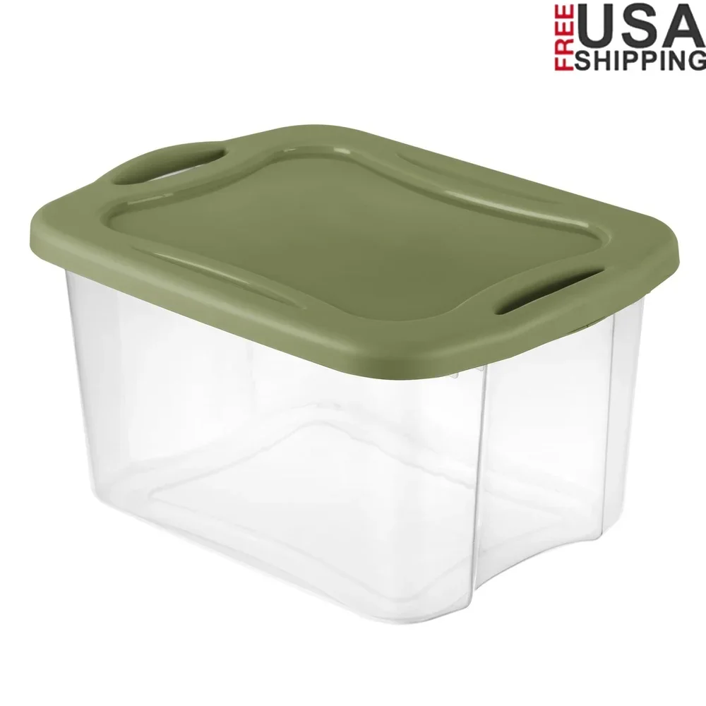 

40 Quart EZ Carry Storage Bin with Full Grip Handles Efficient Home Organization and Stacking