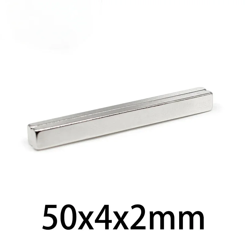 5/10/20/50/100PCS 50x4x2mm N35 Neodymium Magnet 50mm X 4mm X 2mm NdFeB Block Super Powerful Strong Permanent Magnetic Imanes