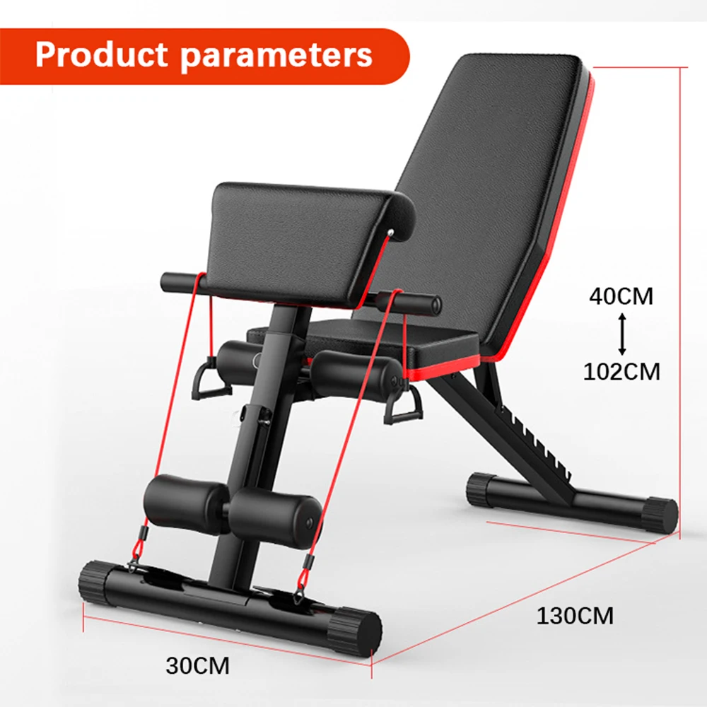 Exercise Trainer Multifunction Commercial Adjustable Workout Black Gym Weight Bench Leg Curl Weight Bench For All Body Exercise