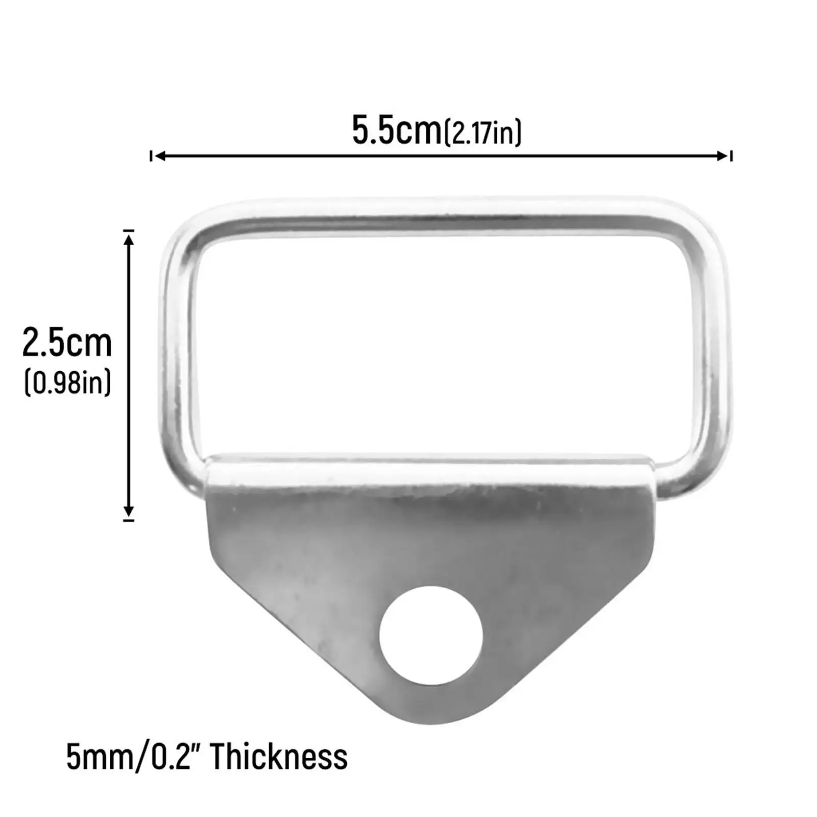 Heavy Duty Square Buckle Tie Down Ring Stainless Steel Anchor Point for Utility Trailer