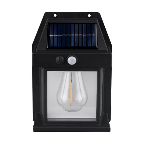 Solar-Wolfram-Nachtlampe, intelligenter Bewegungsmelder, Wandlampe, 3 Beleuchtungsmodi, wasserdicht, für Hof, Garten, Dekoration, Laterne