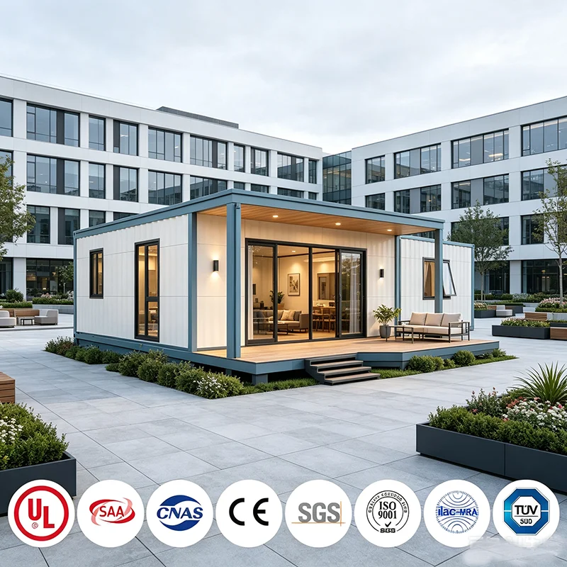 Modular Container House Flat Pack Stackable Multi-Story Building for Engineering Camps