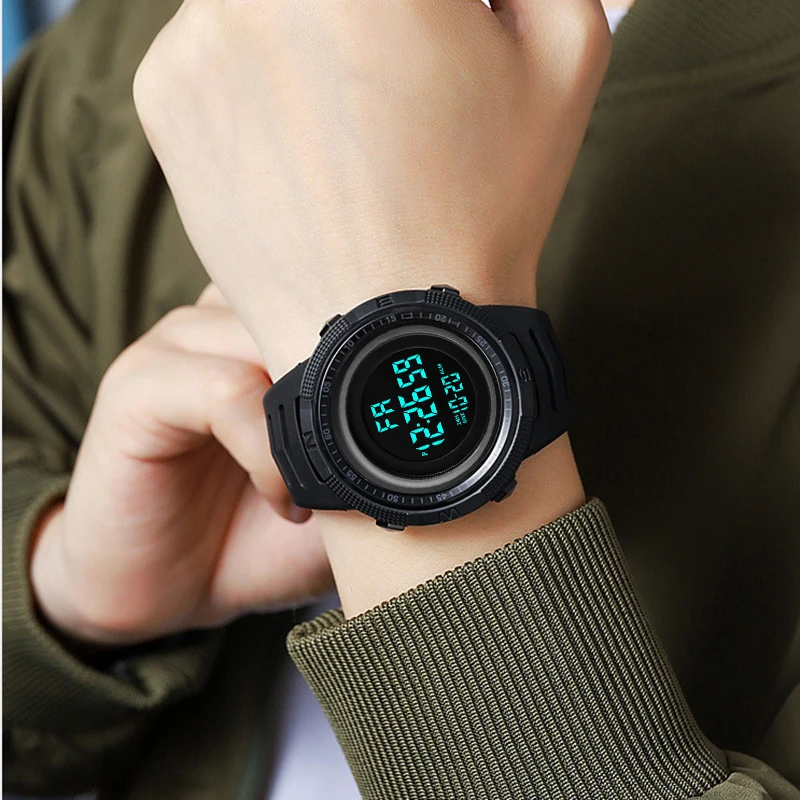 【Nuevo modelo 2025】Reloj electrónico de moda con esfera grande para hombres y mujeres | Temporizador Inteligente + Recordatorio Despertador + Calendario Doble + Luminoso | Versátil para los deportes