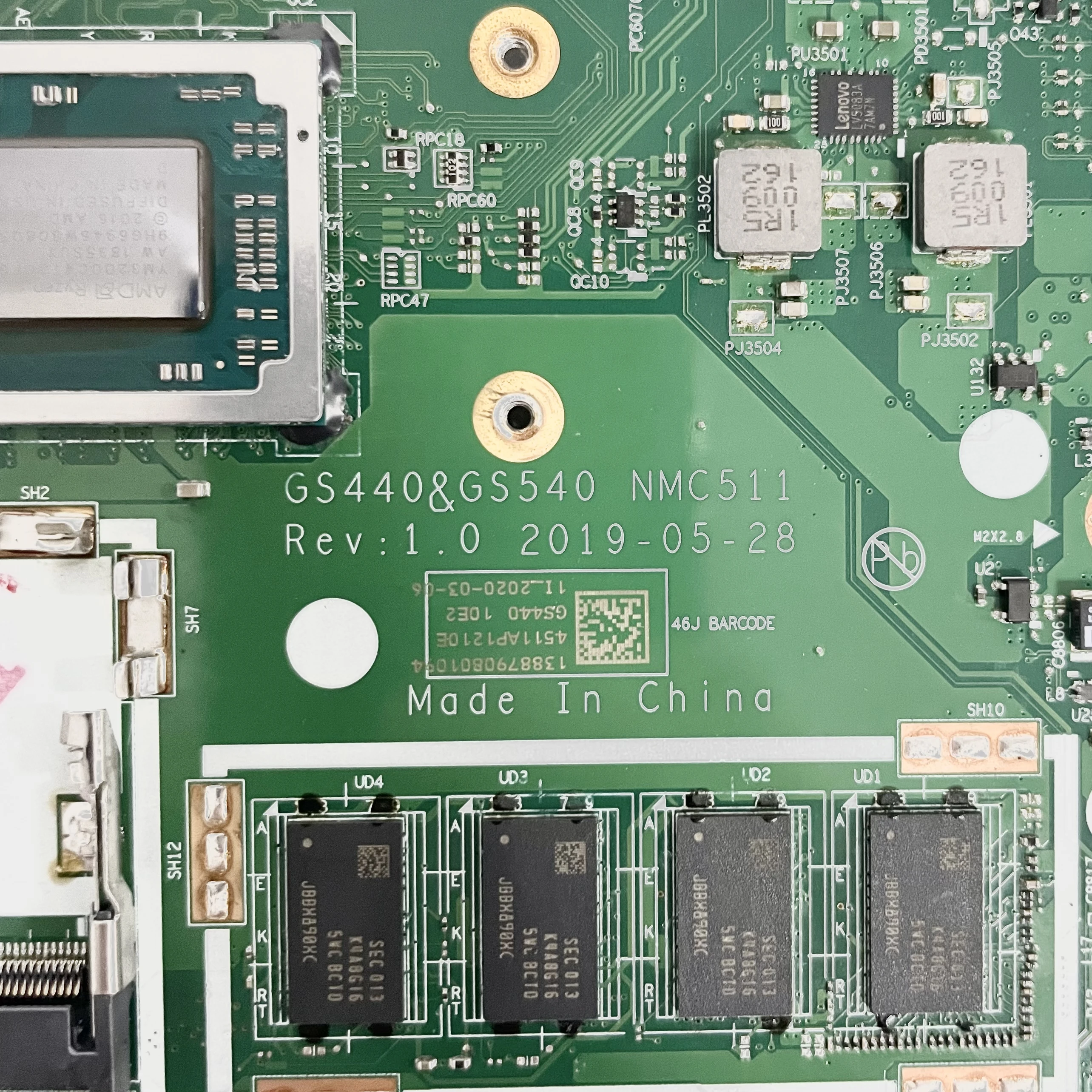 NMC511 NM-C511 メインボードレノボ S145-14API S145-15API ノートパソコンのマザーボード AMD R3 R5 R7 CPU、RAM 4 ギガバイト 100% テスト OK