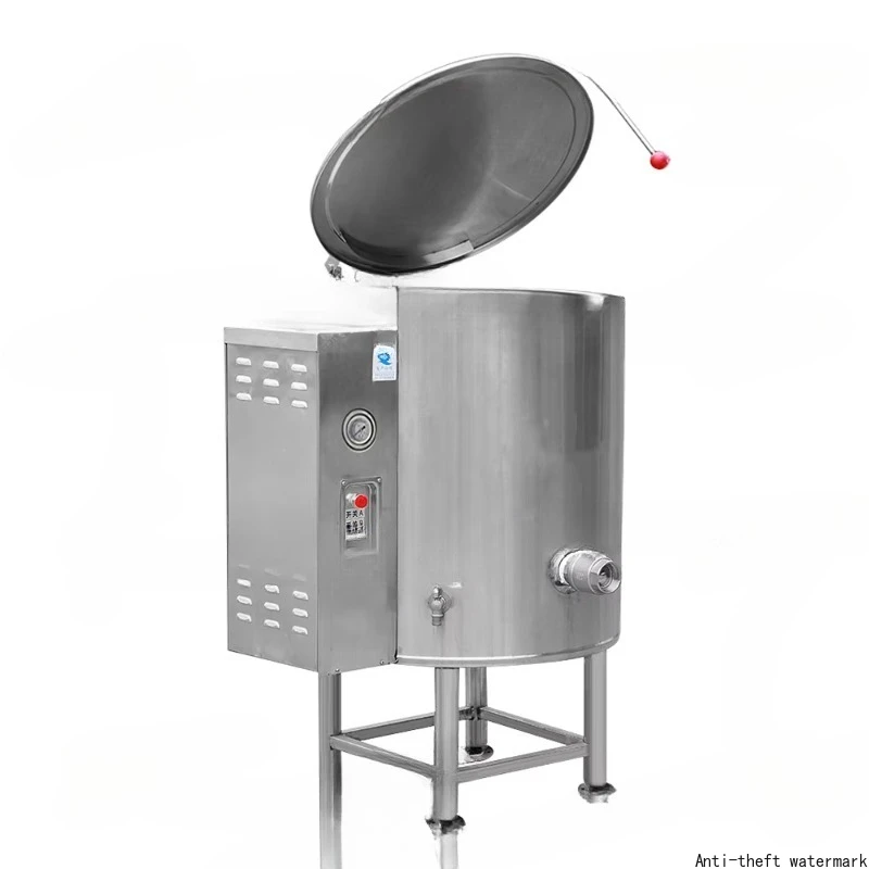 2026 - IT-CSB 60L-600L large water double jacket cooking pot, commercial kitchen electric soup pot jacket cooking pot