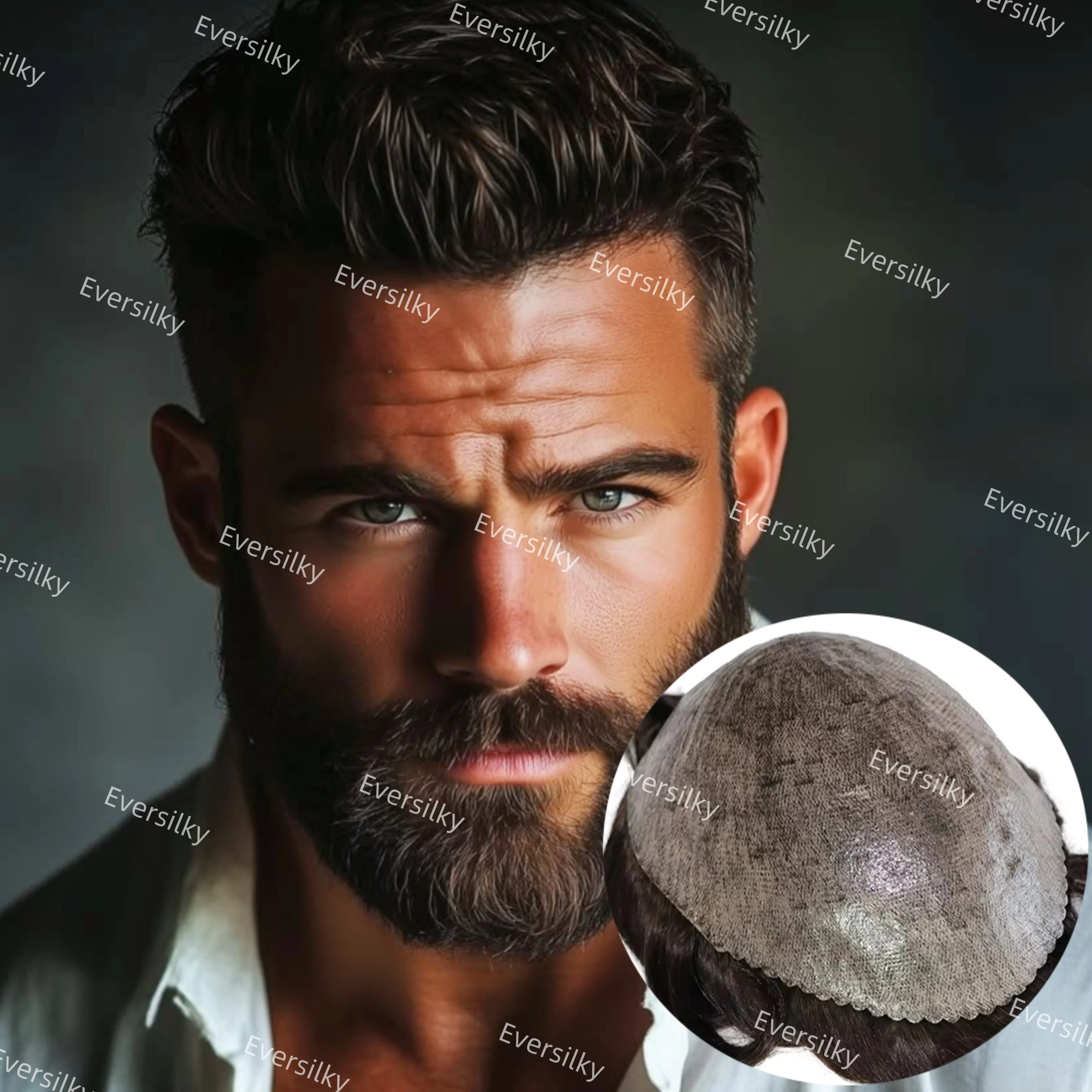 

Toupee Men Wig 0.1mm Full pu Thin Skin Men's Toupee System Capillary Prosthesis v-loop 130% density invisible natural hairline