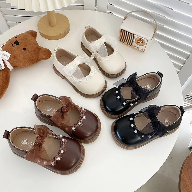 2025 Spring Autumn Little Toddler Girl Leather Dress Shoes Kids Cute Oxfords Bright Colors Girls Party Performance Dance Shoes