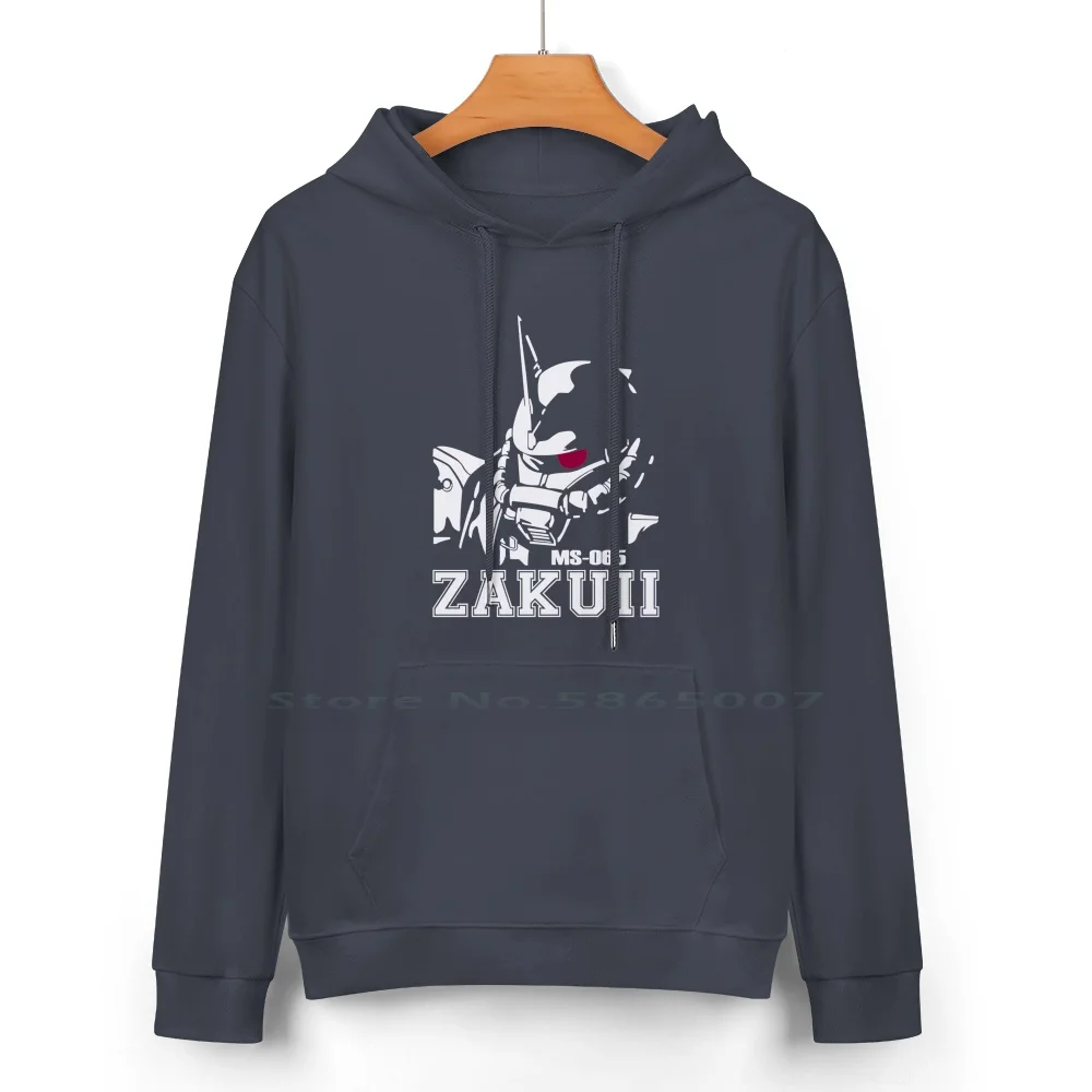 _ Zaku Ii Pure Cotton Hoodie Sweater 24 Colors Zaku 100% Cotton Hooded Sweatshirt For Women Men Unisex Gifts Heat Transfer