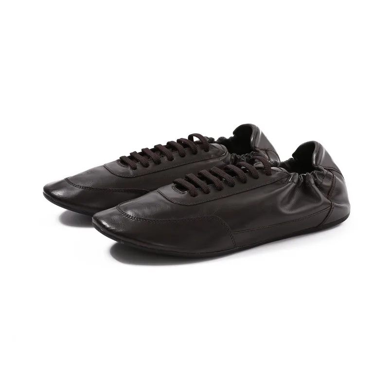 

Мужские лоферы в британском стиле из натуральной кожи, удобные спортивные туфли из воловьей кожи, мужские слипоны для активного отдыха и вождения