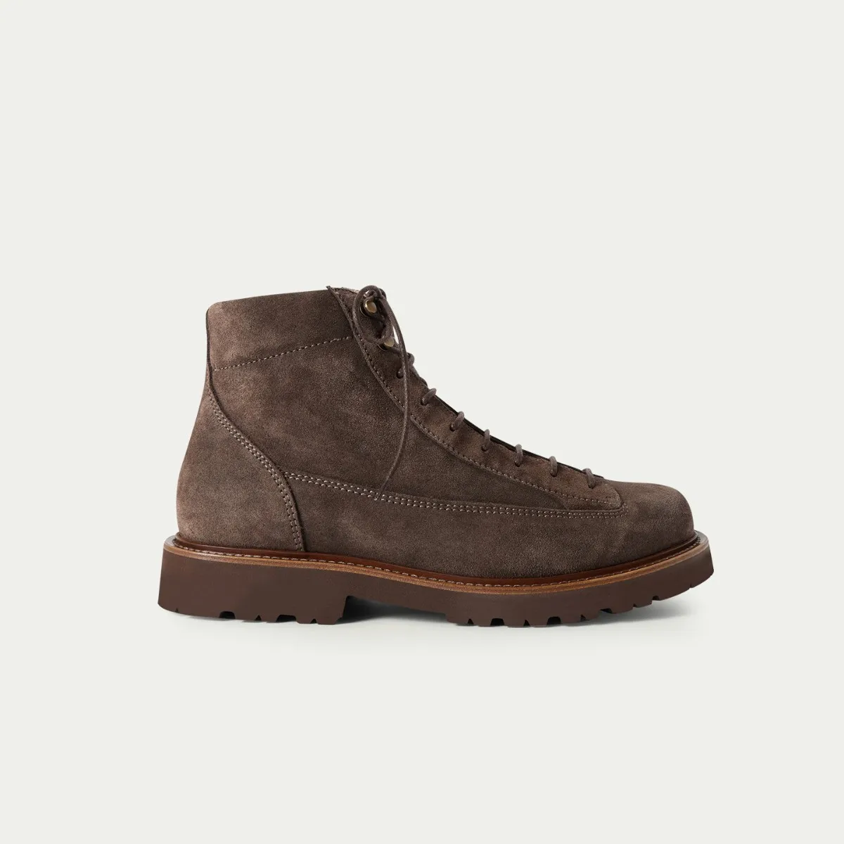 

YETTIES Men's Genuine Leather Combat Ankle Boots | Vintage Round Toe Chunky Sole Lace-Up Boots | Outdoor Work Casual Footwear
