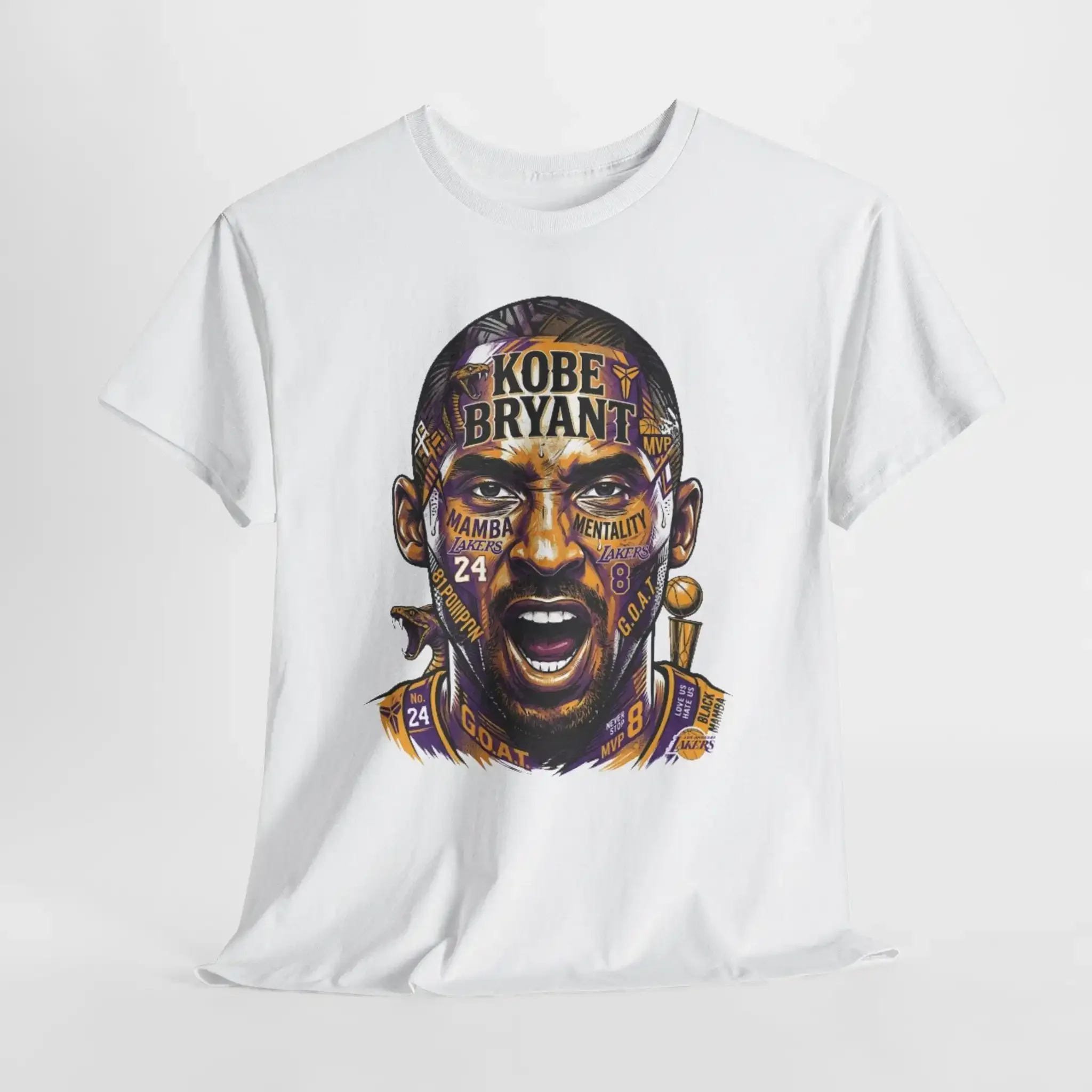 Kobe Bryant Portrait Tee — Lakers Tribute Basketball Shirt