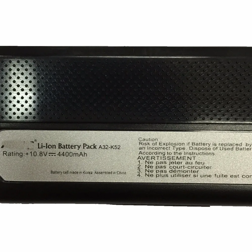 10.8v 4400mah New Original A32-K52 Laptop Battery for ASUS A31-K52 K52 A52 A52  FA52J A52JB K42 K42J K42JB K42JV