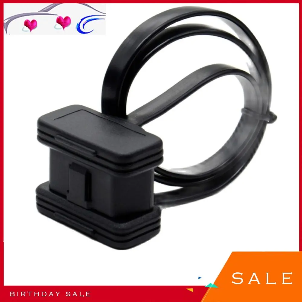 

Hot Sale! Flat+Thin As Noodle OBDII OBD 2 OBD2 16 Pin ELM327 Male To Dual Female Y Splitter Elbow Extension Connector Cable