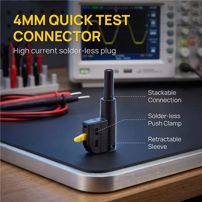 4Mm Quick Connect Banana Plug 32A High Current Banana Plug Solder Free Electrical Test Connector view 3