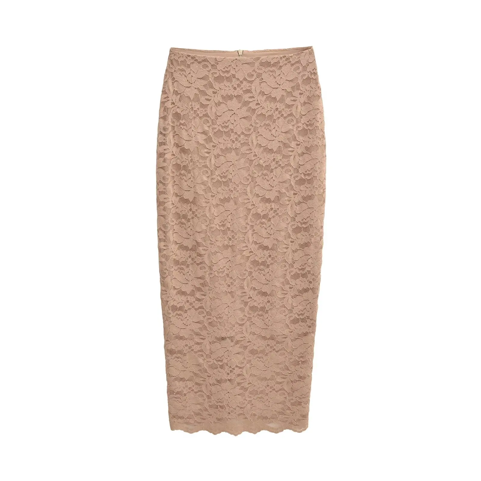 مثير الدانتيل عالية الخصر Bodycon تنورة المرأة التخسيس منتصف طول خطوة واحدة تنورة عادية عالية الخصر النايلون دنة مزيج #4