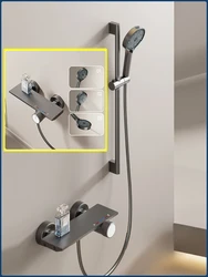 Two Ways Water Outlet Knobbed Bathroom Shower System Wall Mounted Bathroom Shower Faucet Set Rainlfall Sunflower Shower Set