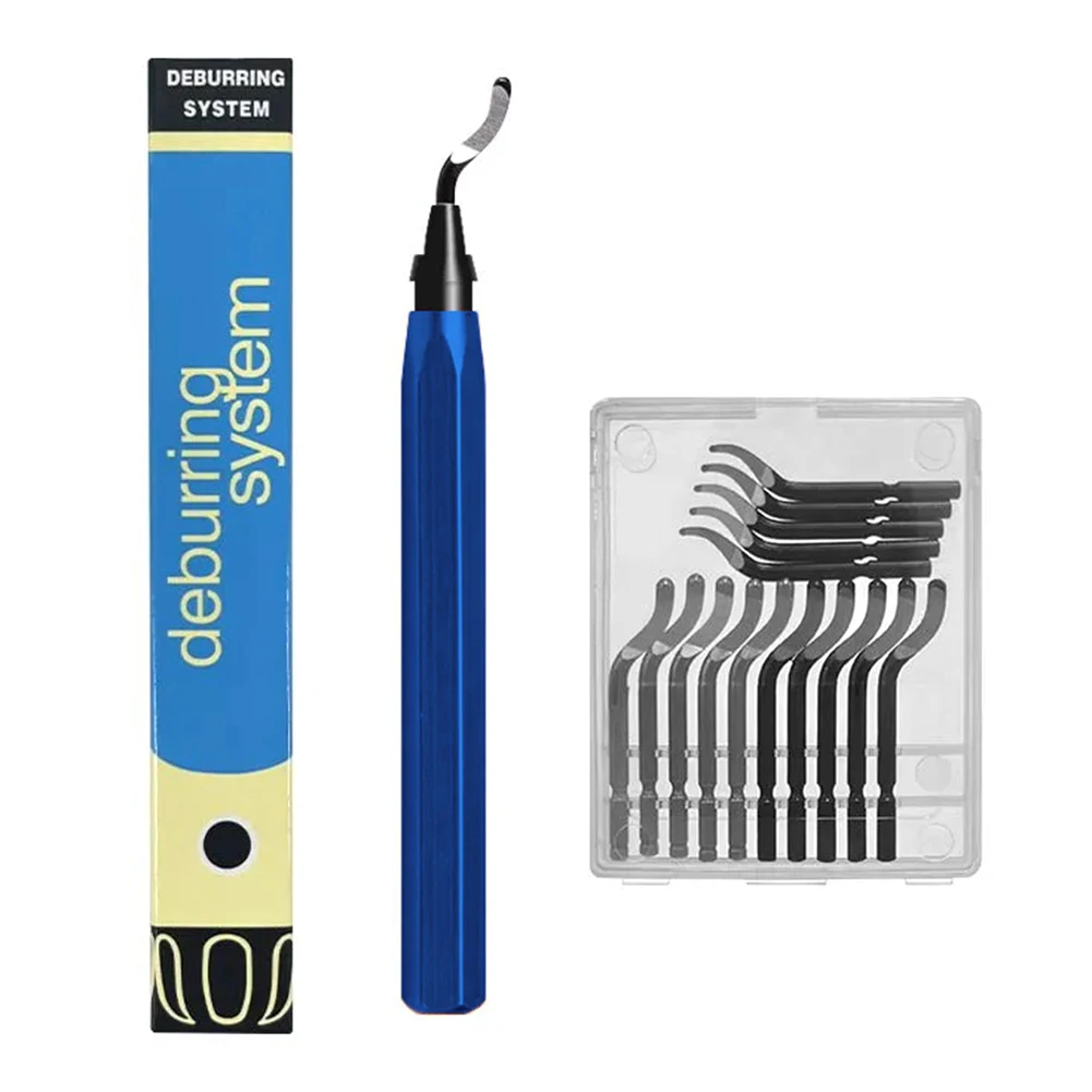 RB1000 Deburring Tool Handle Kit Comes with 15PCS Replacement for blades for Easy Burr Removal from Various Materials