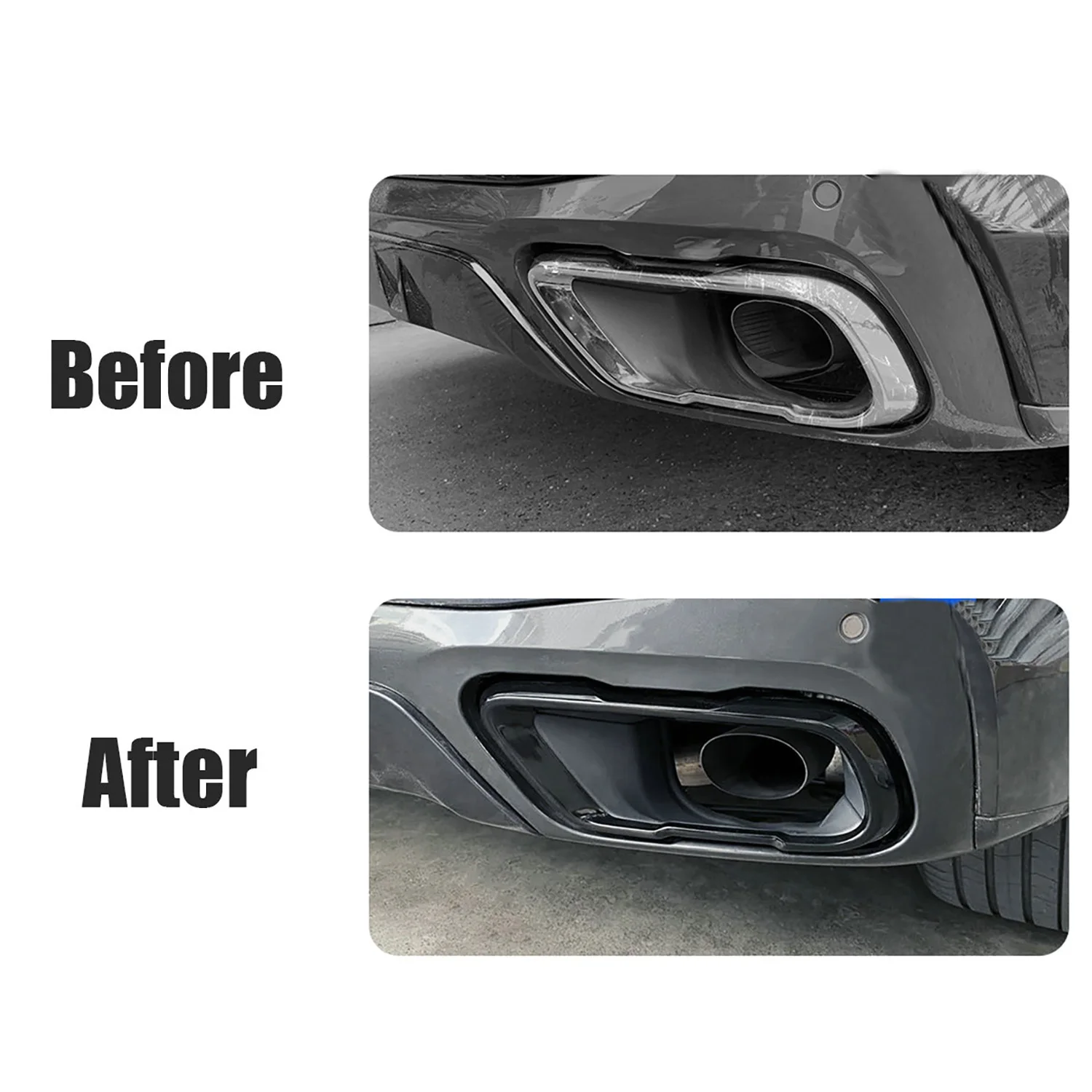 Set of 2 Exhaust Mufflers Tail Pipe Cover Replacement For 2019-2023 BMW X5 G05, X6 G06, X7 G07 Exhaust Accessories - Image 6