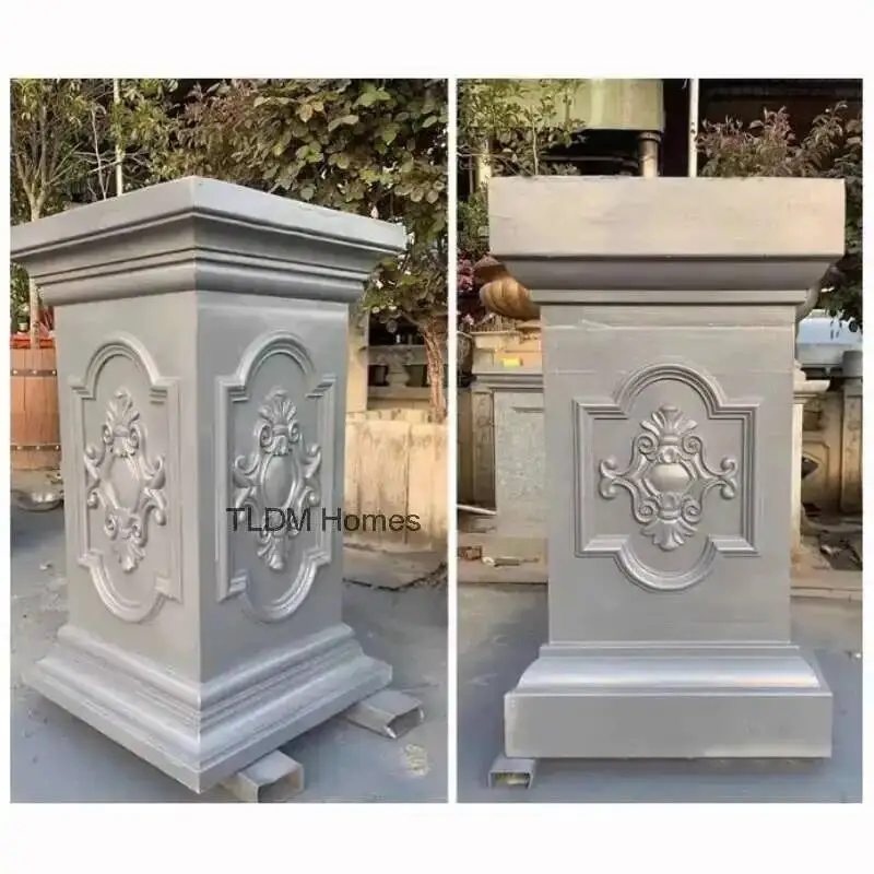 Roman Column Concrete Bonsai Mold For Garden Balcony Fence Square Column Pier Thickened ABS Plastic Flowerpot Mold Cement Mold