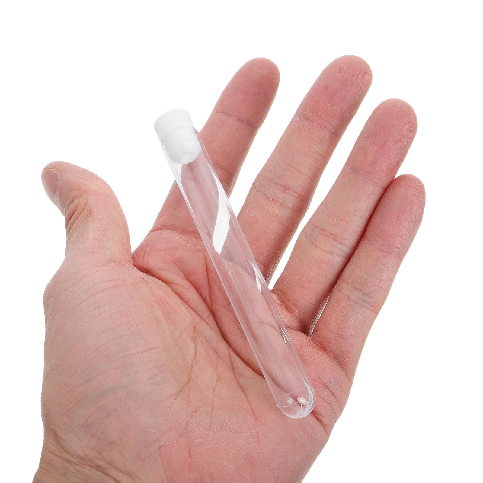 Caja de almacenamiento de cepillos de pestañas, soporte de tubos de ensayo de plástico transparente, organizador de maquillaje de viaje, tubos vacíos, aplicador de varita para rímel, 15 Uds.