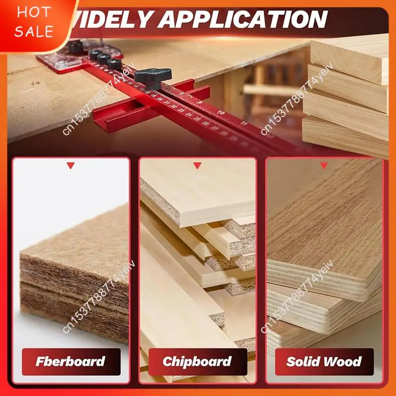 Woodworking Aluminum Alloy Trimming Machine Base Backrest Metric Milling Circle Locator Round Hole Slot Locator A62X