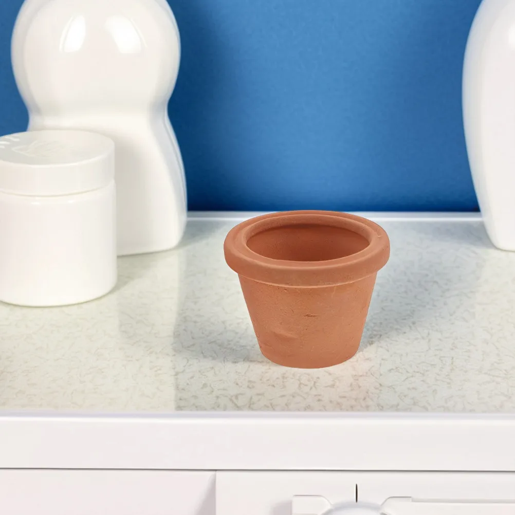 3Pcs Mini Ceramic Succulent Pots Natural Round Design for Indoor Desk Window Sill Home Office Plant Decoration
