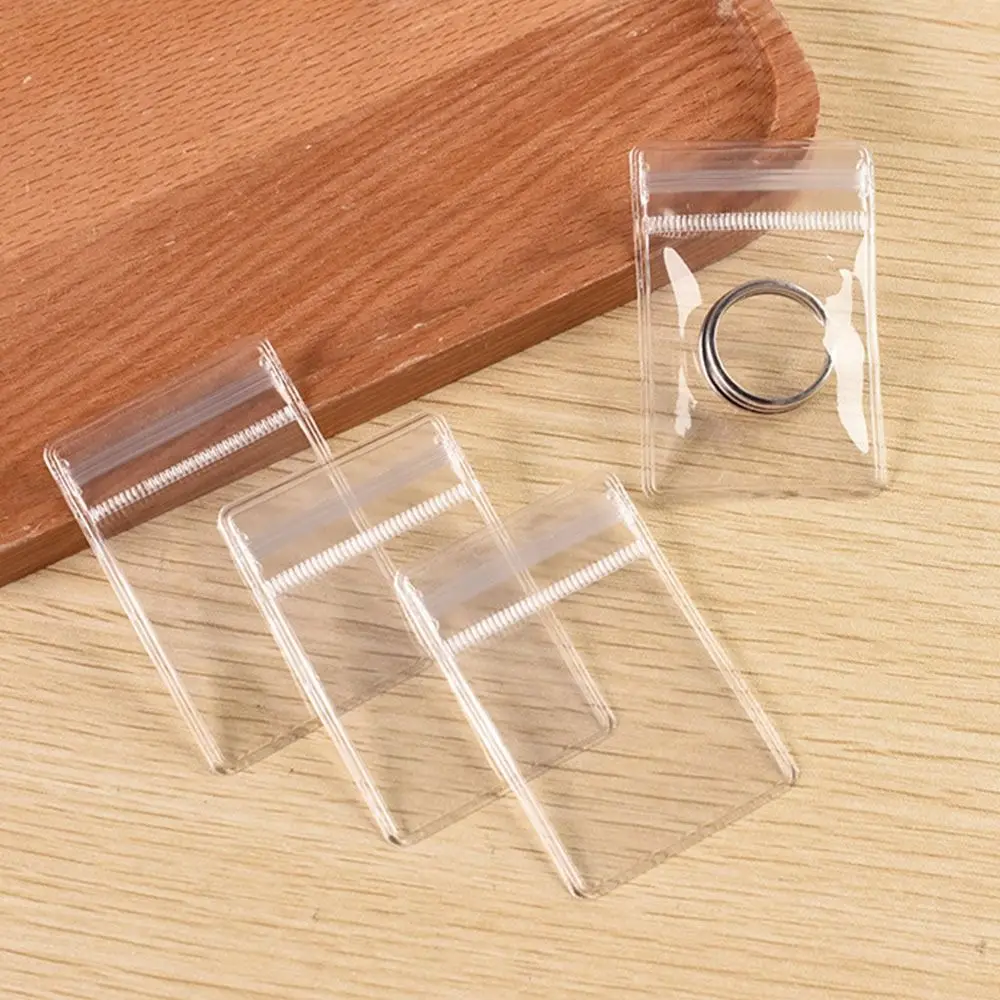 100pcs Dustproof PVC Self Sealing Plastic Jewelry Zip Lock Bags Reclosable Thick Transparent Ziplock Gift Packaging Pouches