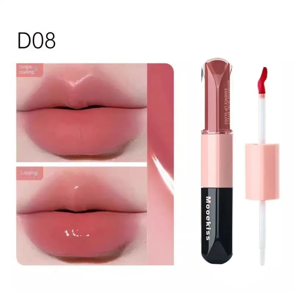New Double-headed Mirror Lipstick Anti Drying Non-stick Cup Lip Gloss Waterproof Moisturizing Lip Makeup Autumn/Winter