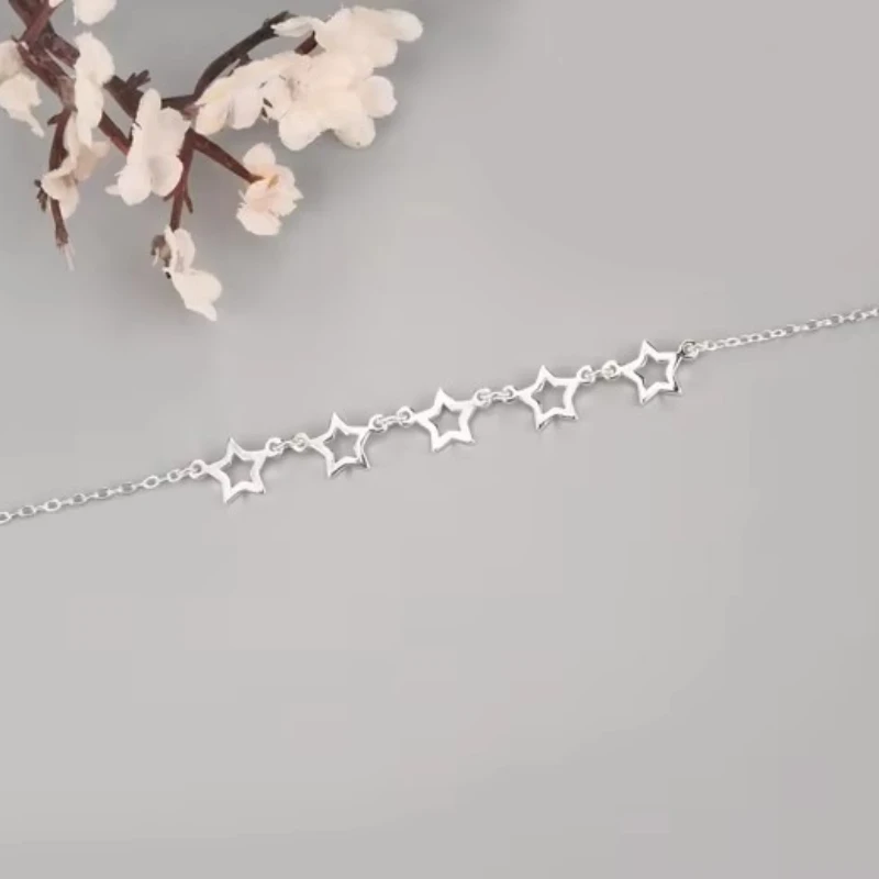 New Arrivals 925 Sterling Silver stars Necklaces & Pendants For Women Hot Fashion sterling-silver-jewelry
