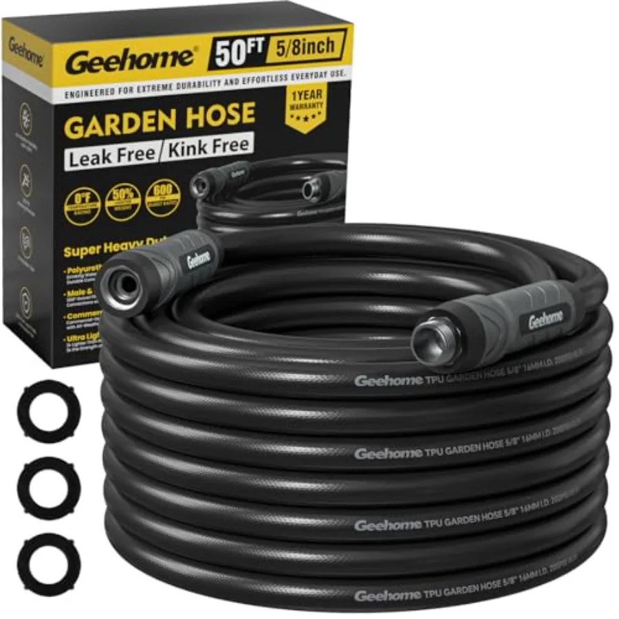 Heavy Duty Garden Hose, 50 Feet x 5/8