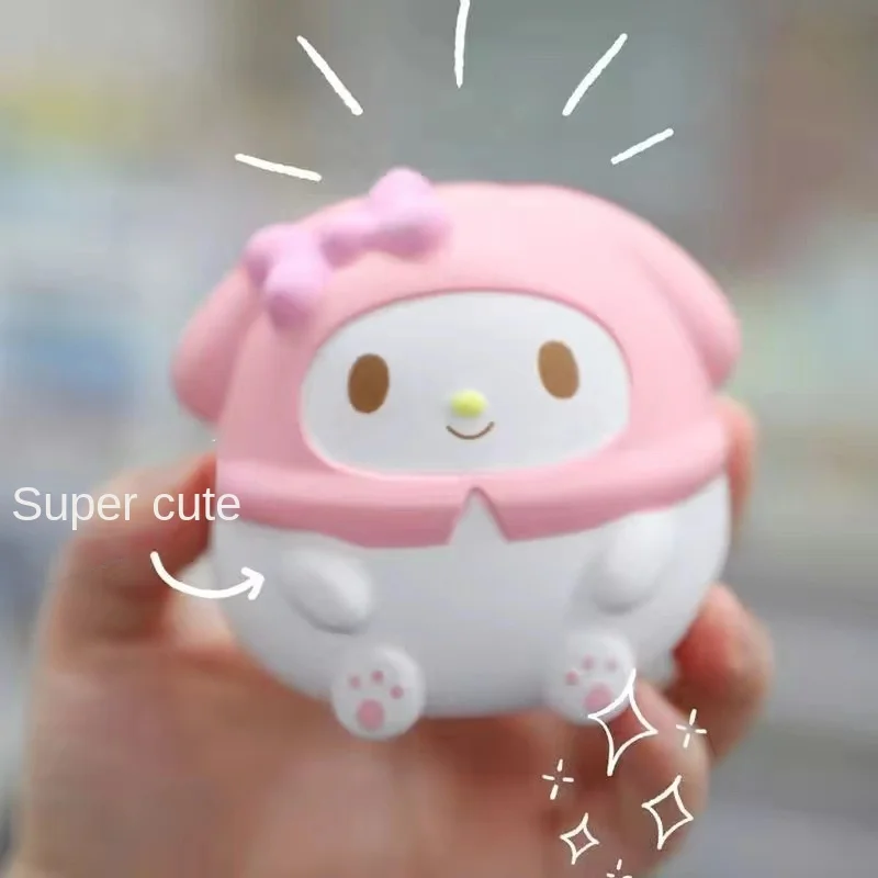 Sanrio HelloKitty Pinching Music Action Anime Figures Kuromi Mymelody PompomPurin Cinnamoroll Cute Toys Decompression Toys Gifts