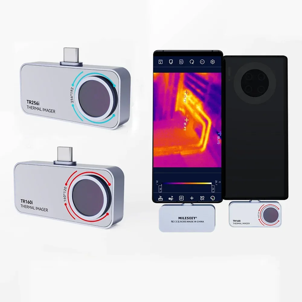 Mileseey TR256i TR160i Thermal Imaging Camera USB Type-C OTG Temperature Detector Thermal Camera