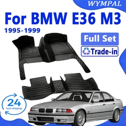 Custom Automotive Car Floor Mats For BMW E36 M3 1995 1996 1997 1998 1999 Auto Luxury Leather Men Women Car Mats Full Coverage