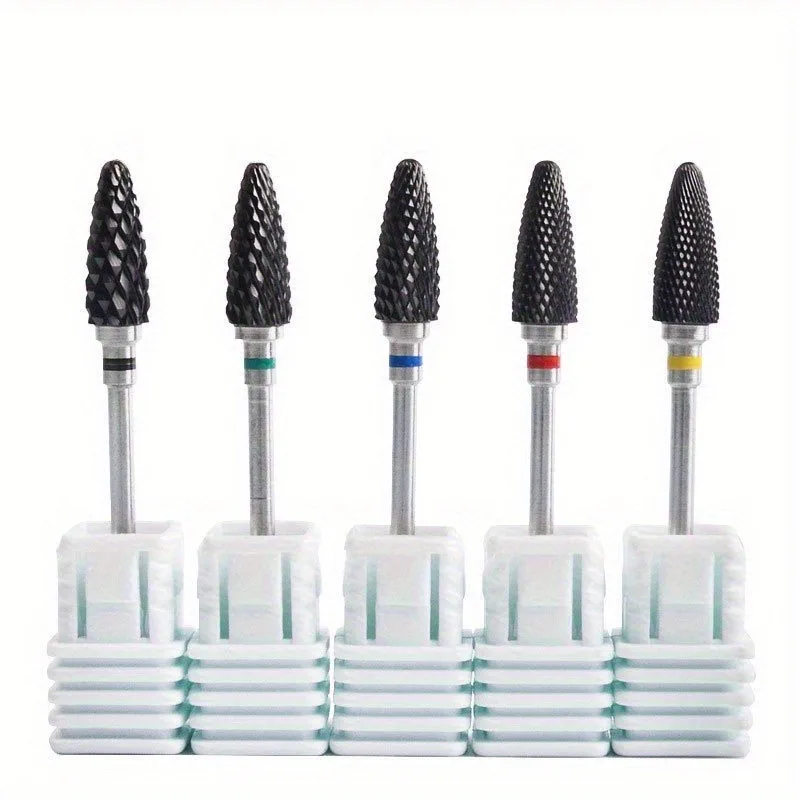 3/32'' Safe & Professional Black Ceramic Nail Drill Bits，Quick Gel Nail Removal Nail Cleaning Polishing Head For Callus