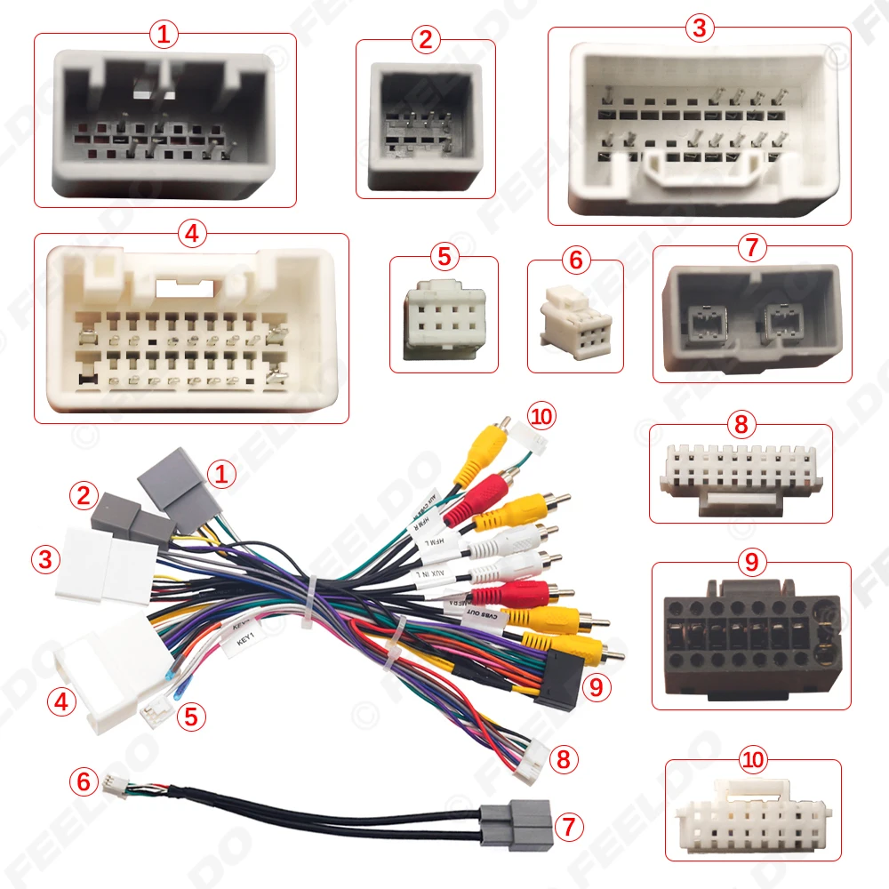 Car 16pin Power Cord Wiring Harness Adapter For Mitsubishi Pajero Sport (20-23,Support 360-Panoramic)