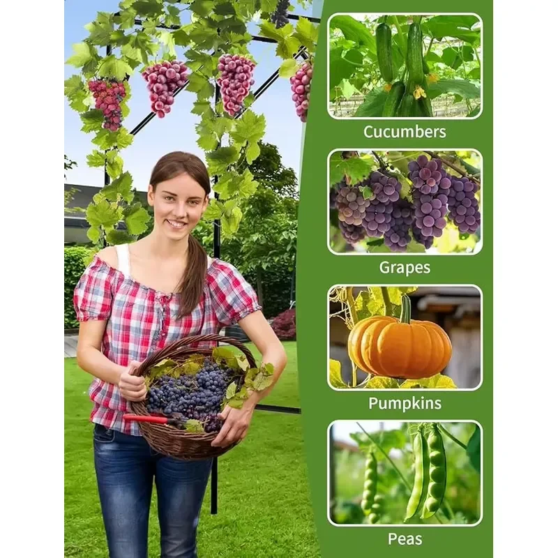 Inches Grape Vine Trellis Large Outdoor Garden Arch Trellis Plant Climbing Pergola Gazebo Trellis for Backyard Decoration