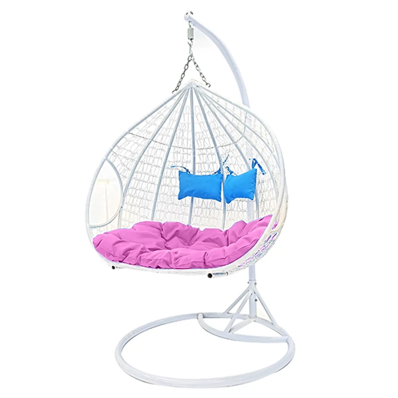Double Wicker Hanging Swing Chair Indoor Living Room Rattan Rocking Chair Bird's Nest Balcony Hanging Basket