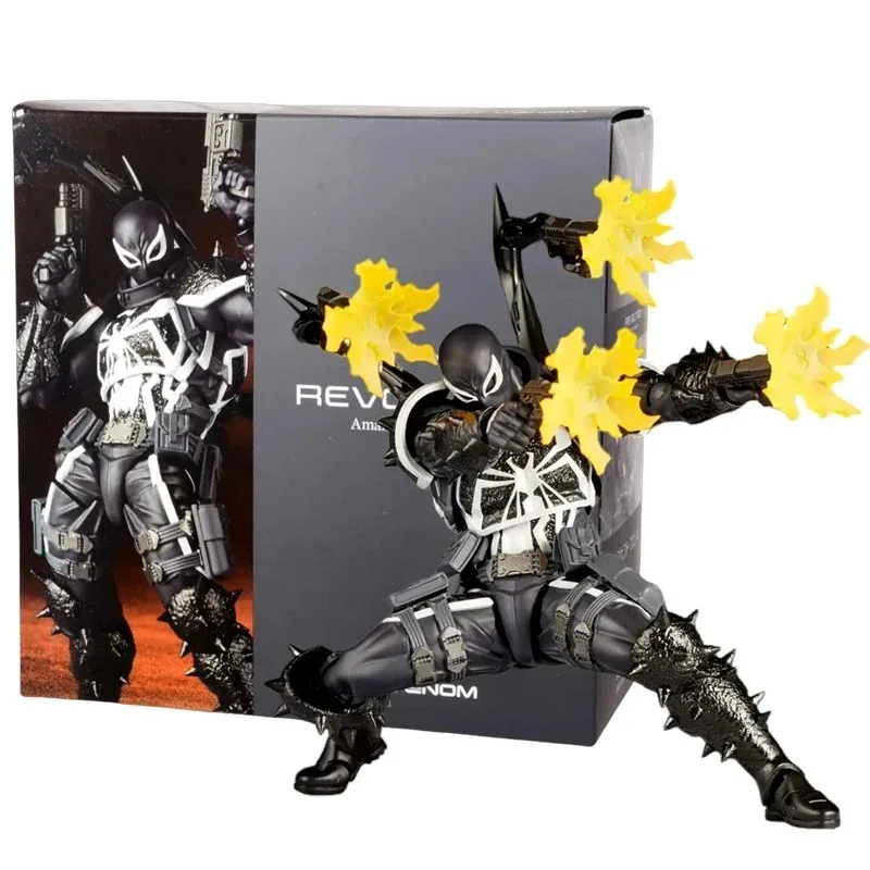 

Amazing Yamaguchi Agent Venom Kaiyodo Eugene Thompson Symbiote Deadpool Comics Action Figure Model Movie Toys For Kids Doll Gift