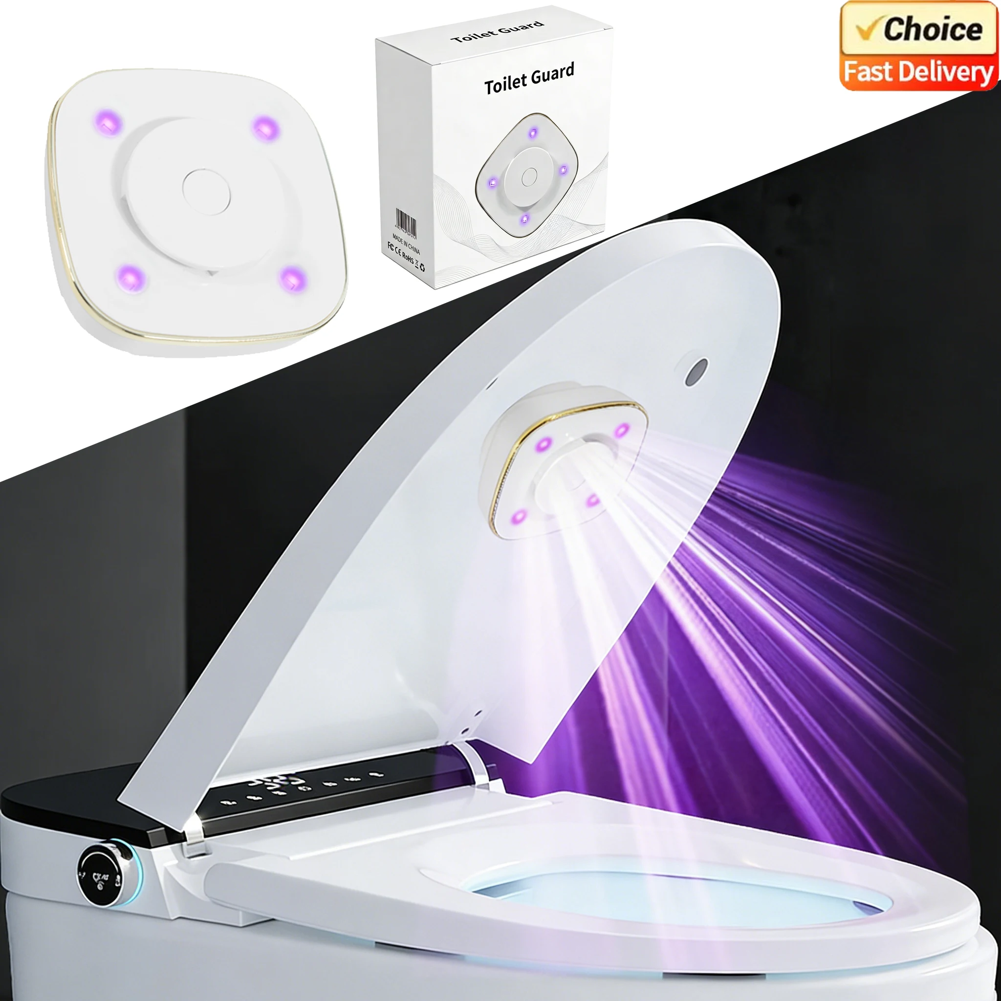 2026 New Smart Toilet Cleaner Wall Mounted Sterilization USB Charging LED Toilet Light Portable for Home Bathroom Travel Use