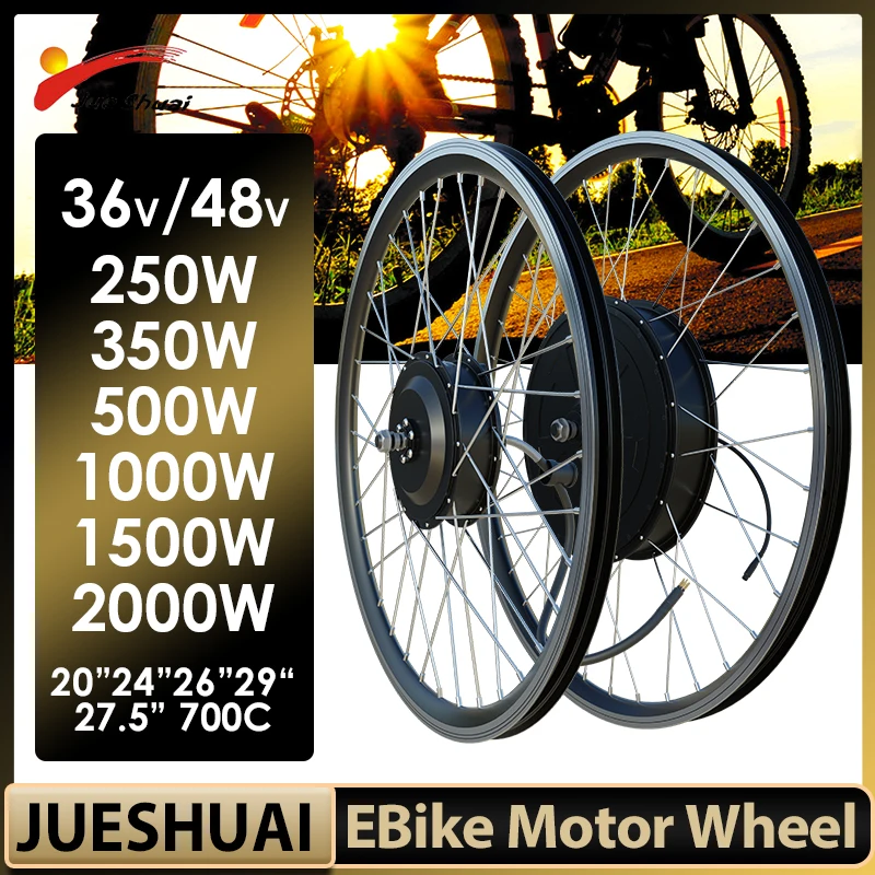 250W -2000W Front Rear Hub Motor Wheel for Electric Bike 20