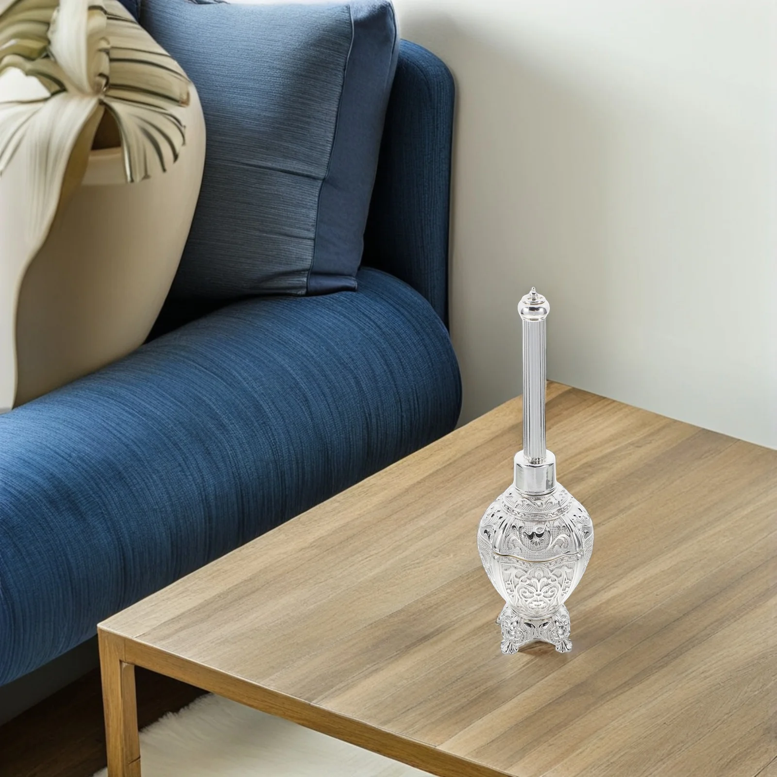 

European Style Zinc Alloy Holy Water Bottle Glass Vial Decorative Christian Party Container Christian Water Bottle