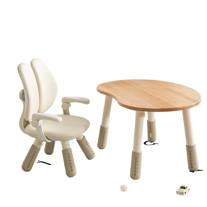 

Solid wood children's peanut table can lift baby early education table kindergarten reading corner learning to sit sand