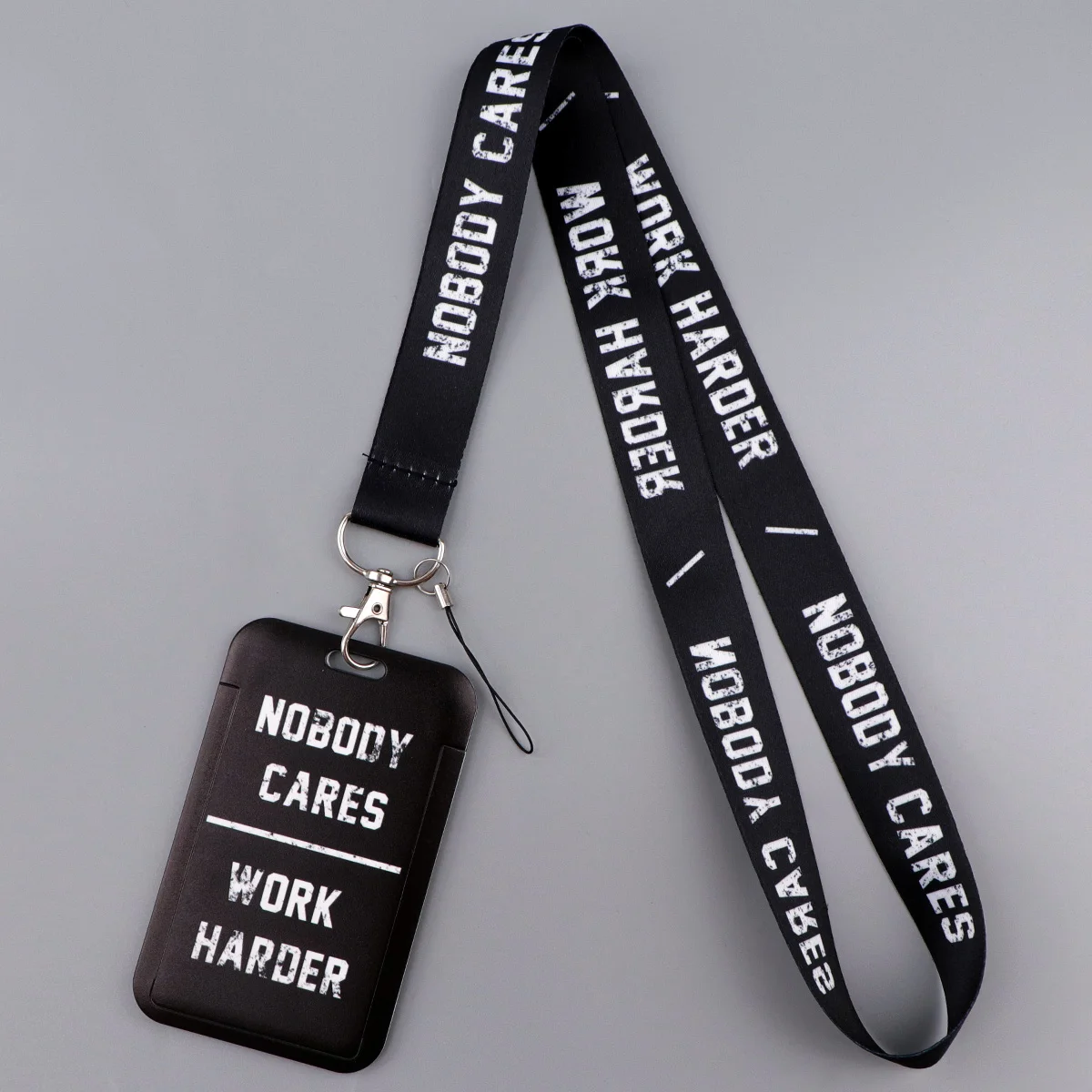 Moth Skull Flag Card Holder Punk Lanyard Neck Strap for Key ID Card Phone Straps Hang Rope Key Ring Holder Accessories Gift view 2